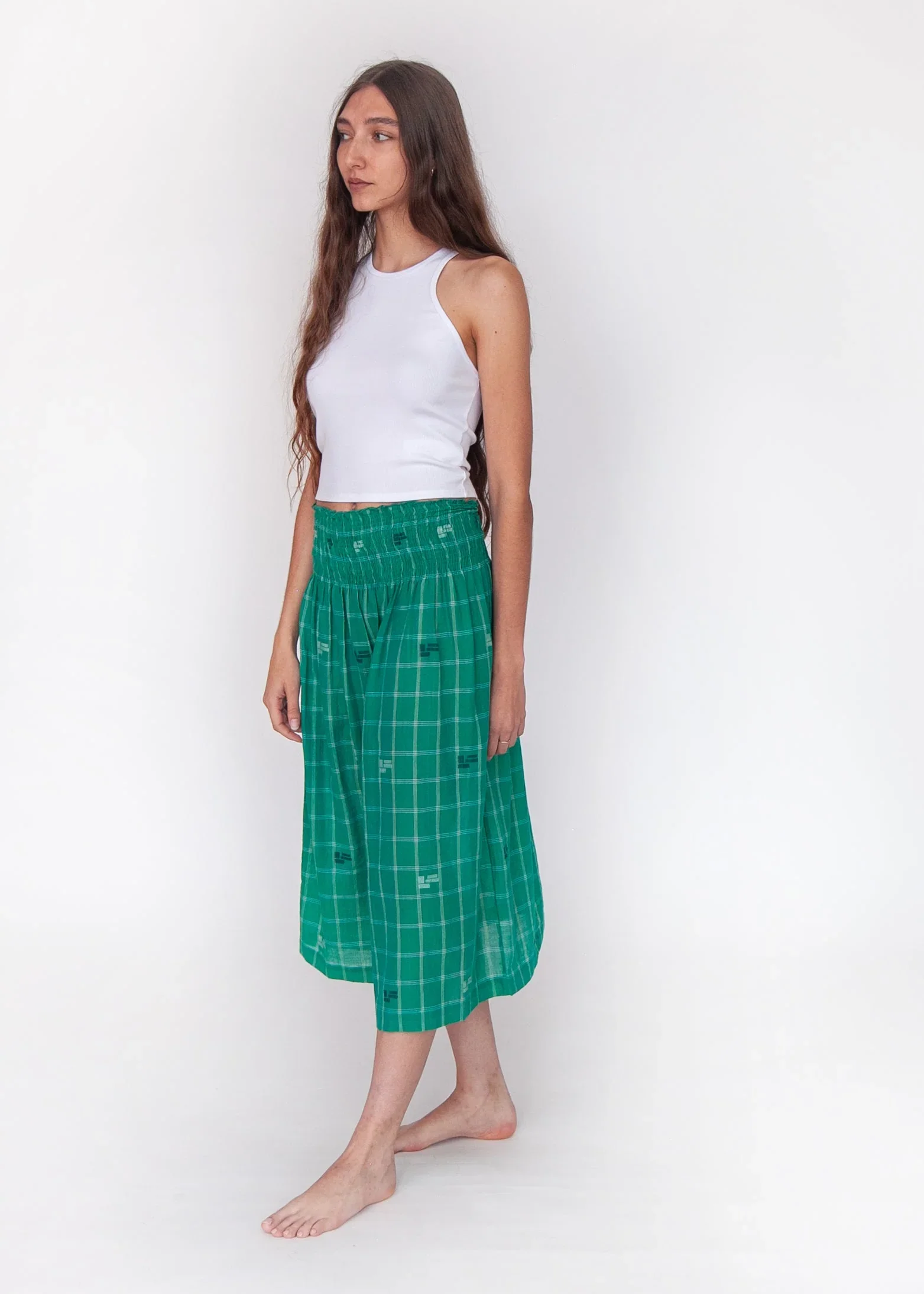 Matta New York araminta check jamdani skirt mint