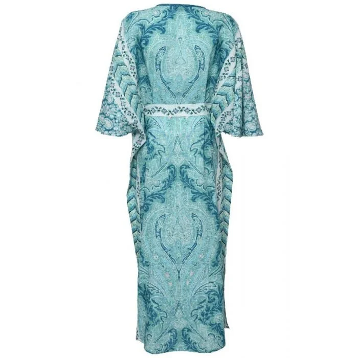 D'Ascoli Katia Kaftan blue and aqua
