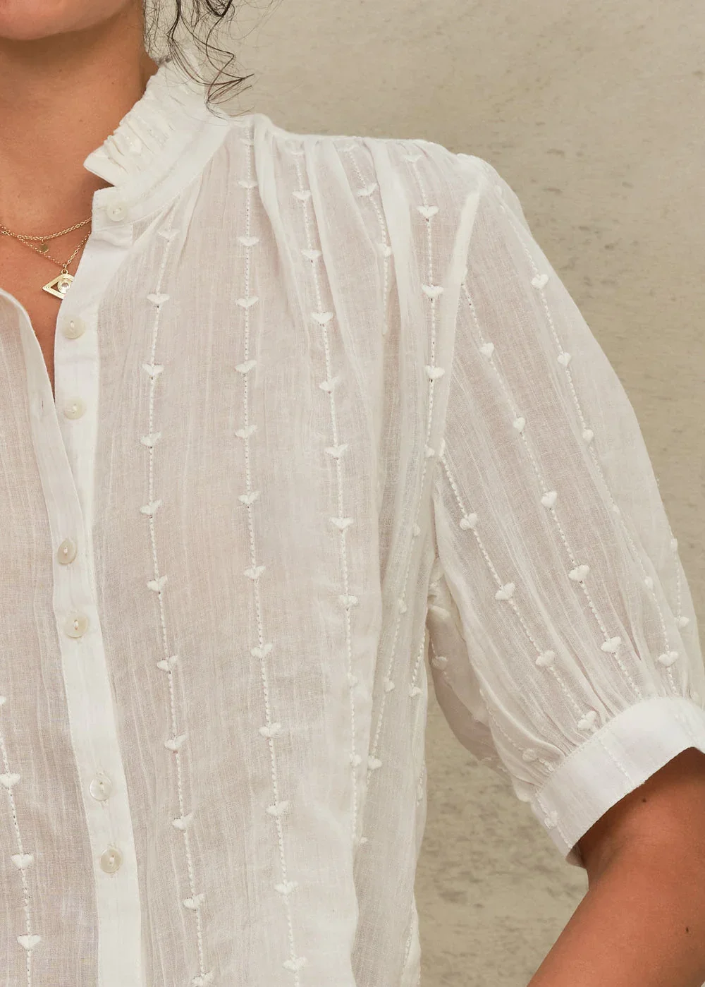 M.A.B.E Apparel alli blouse ecru