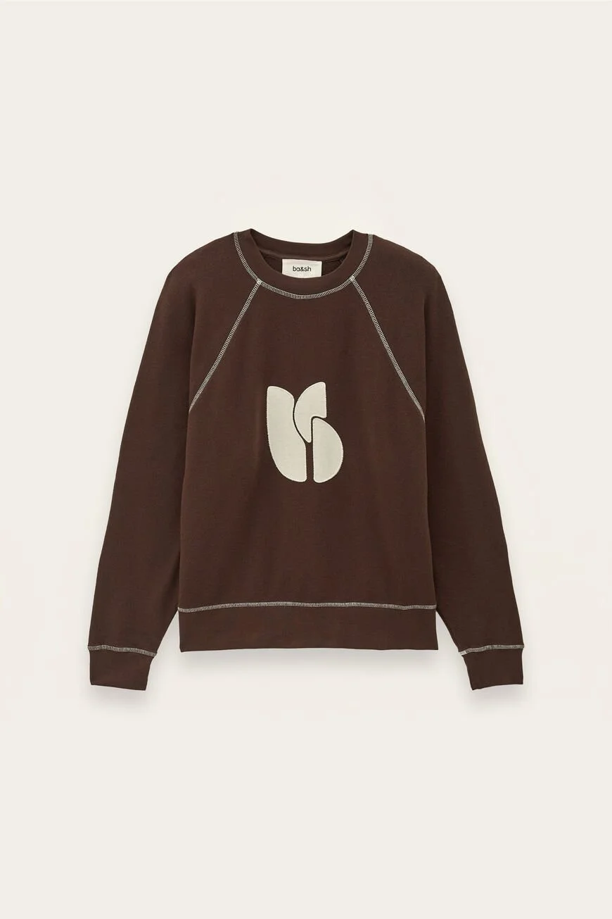 Ba&sh bart oversized embroidered sweatshirt