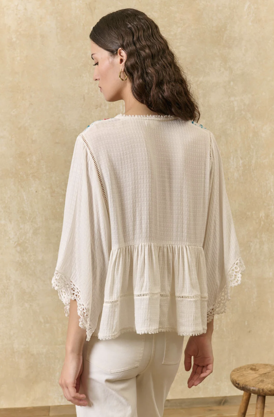 Louise Misha Emilia Blouse on model back