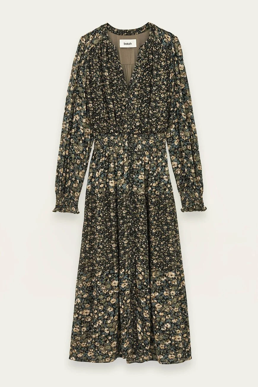 Ba&sh kacy dress in khaki
