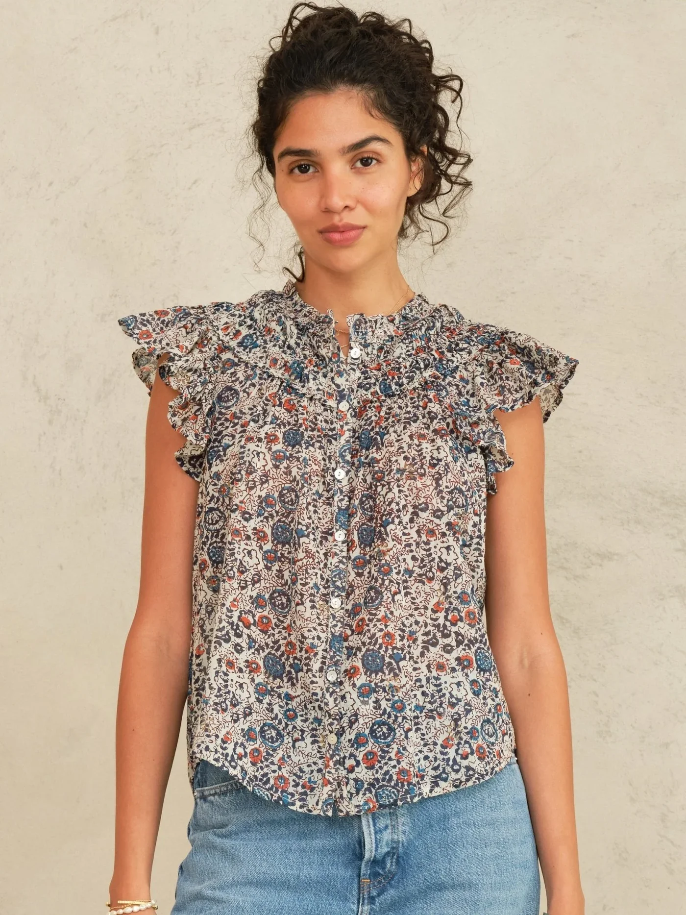 M.A.B.E Apparel cass frill top