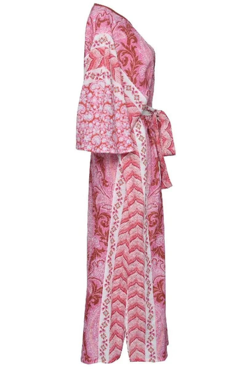 D'Ascoli Katia Kaftan red and pink