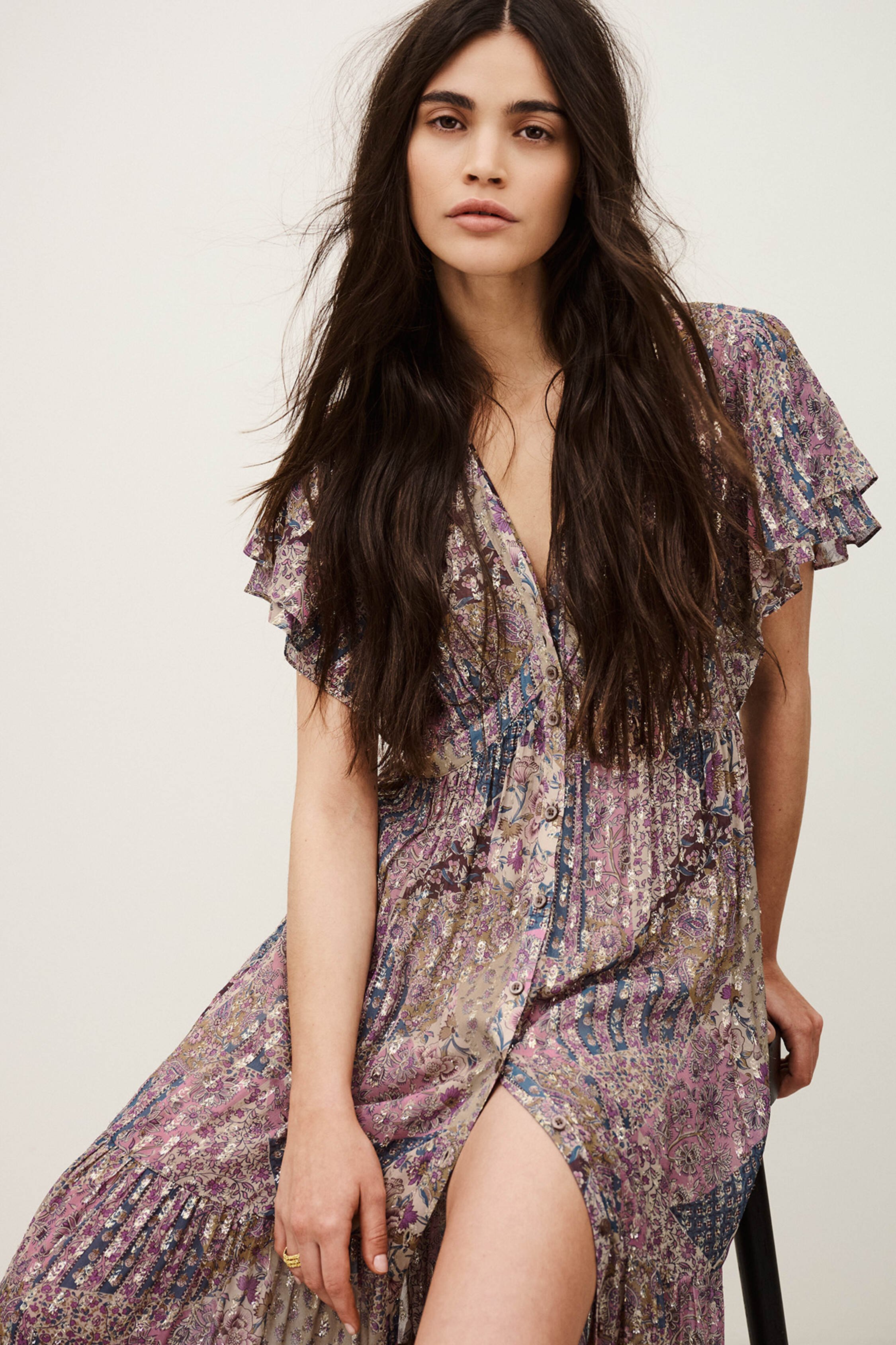 Ba&sh pareta dress rose