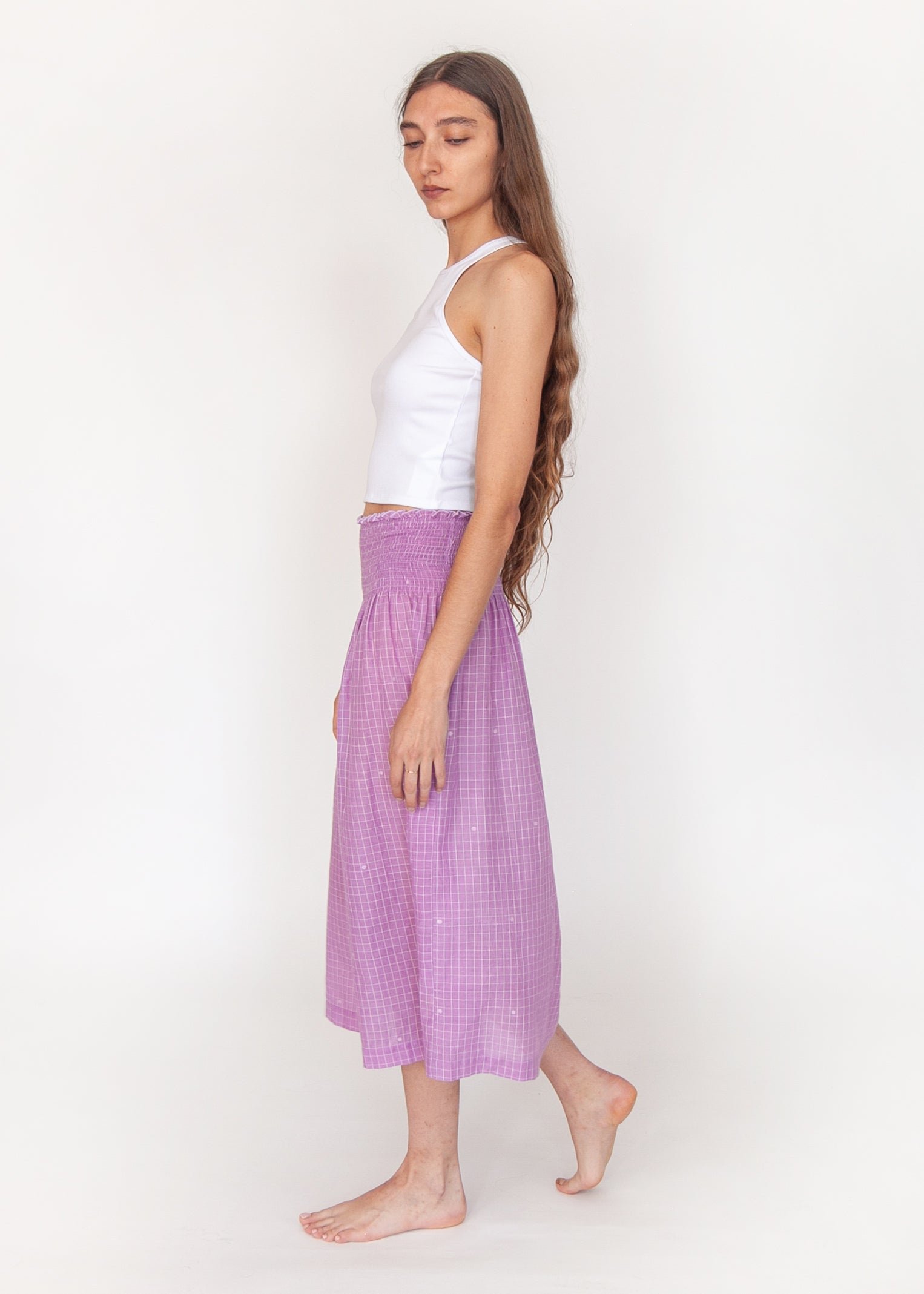 Matta New York araminta check jamdani skirt