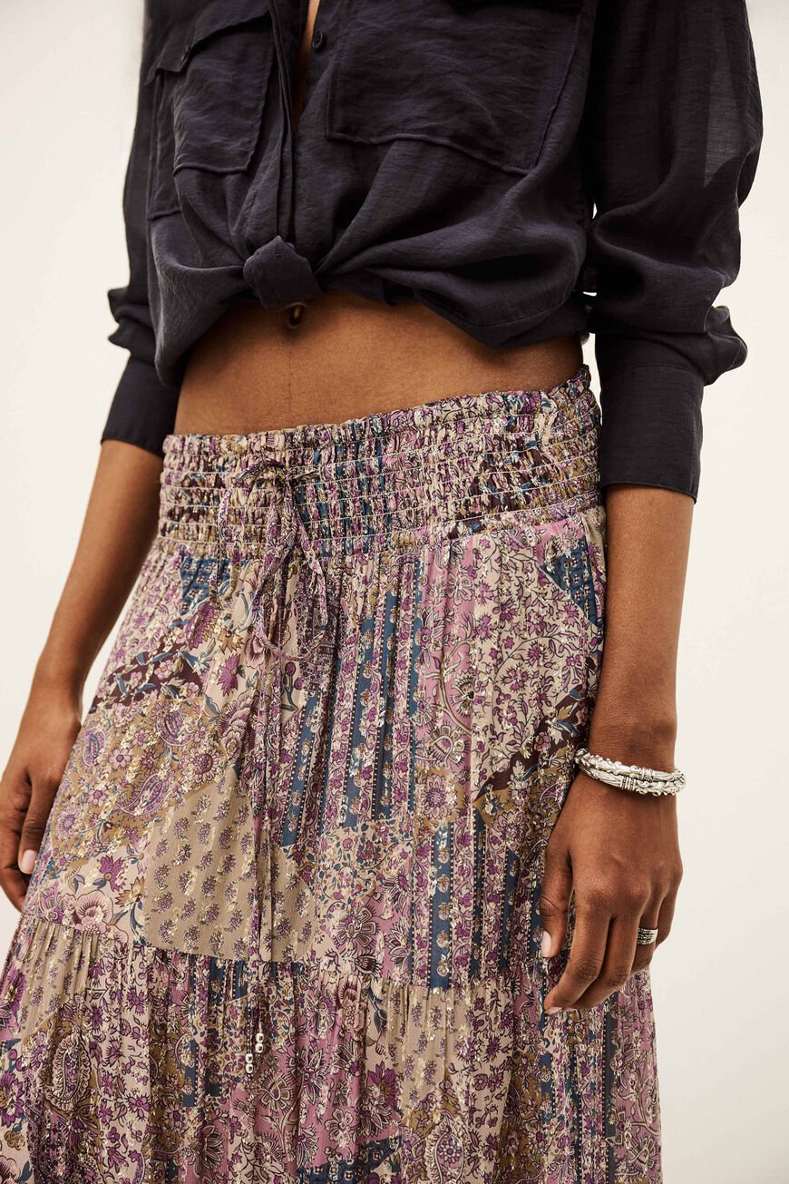 Ba&sh pitsy maxi skirt rose