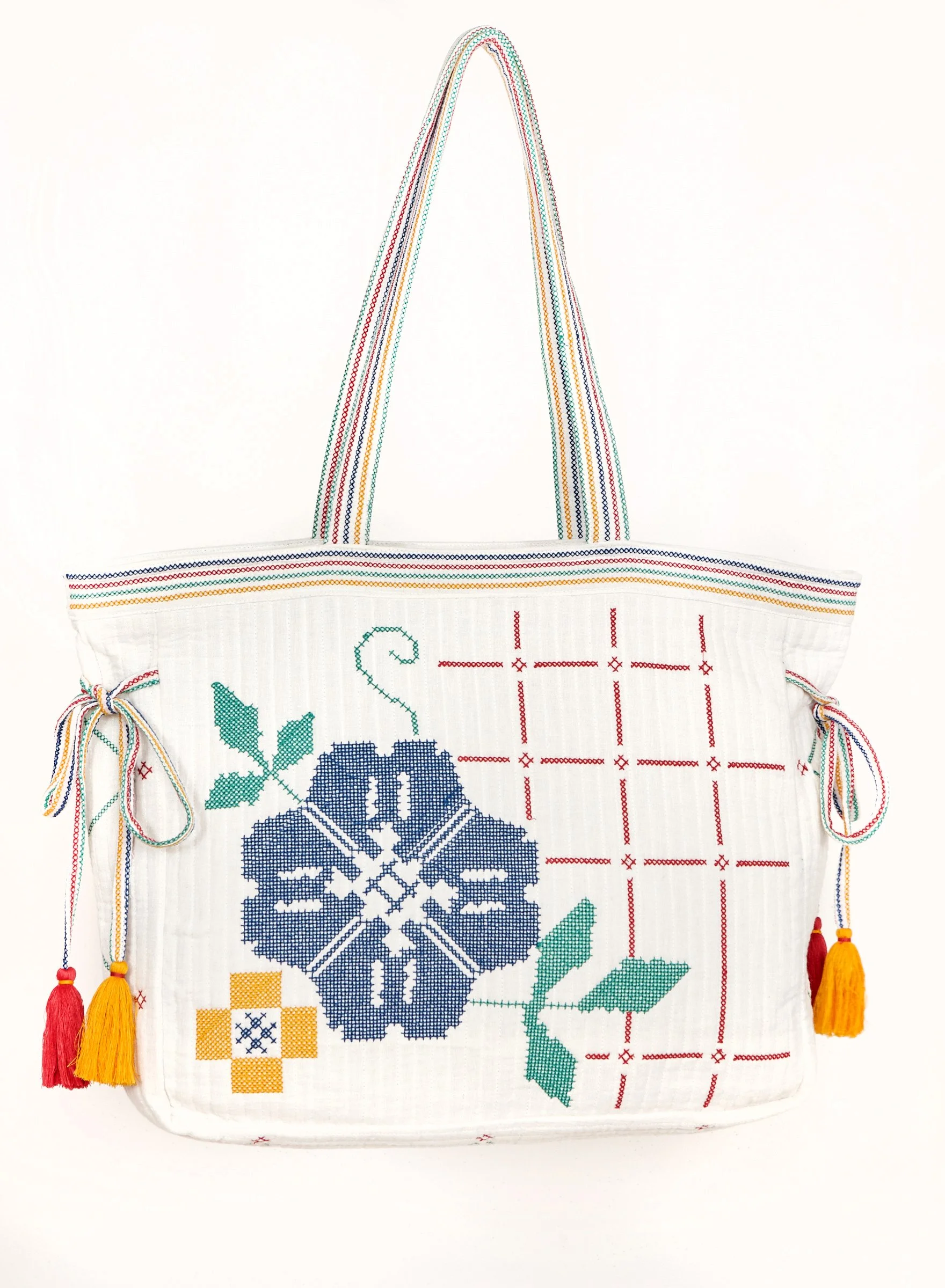 M.A.B.E Apparel laney quilted tote multicoloured