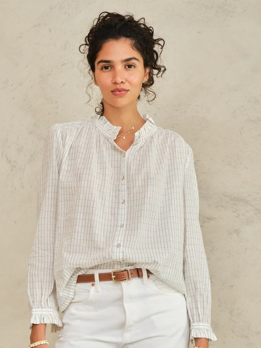 M.A.B.E Apparel chrissie check blouse