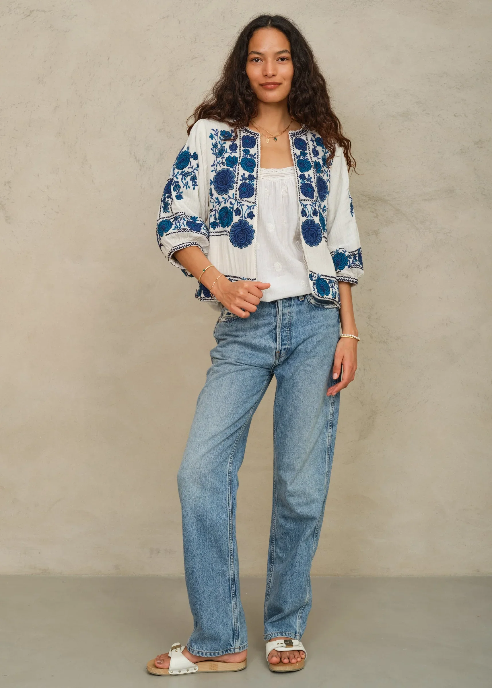 M.A.B.E Apparel greta jacket blue
