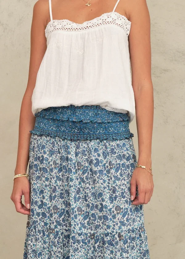 M.A.B.E Apparel esti maxi skirt blue