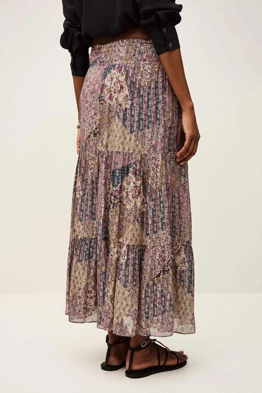 Ba&sh pitsy maxi skirt rose