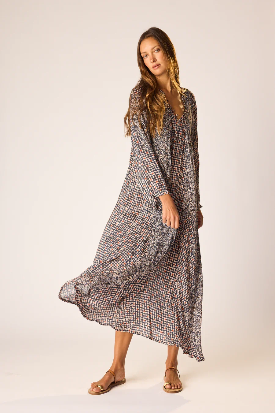 Natalie Martin Collection fiore delphi ink dress on model