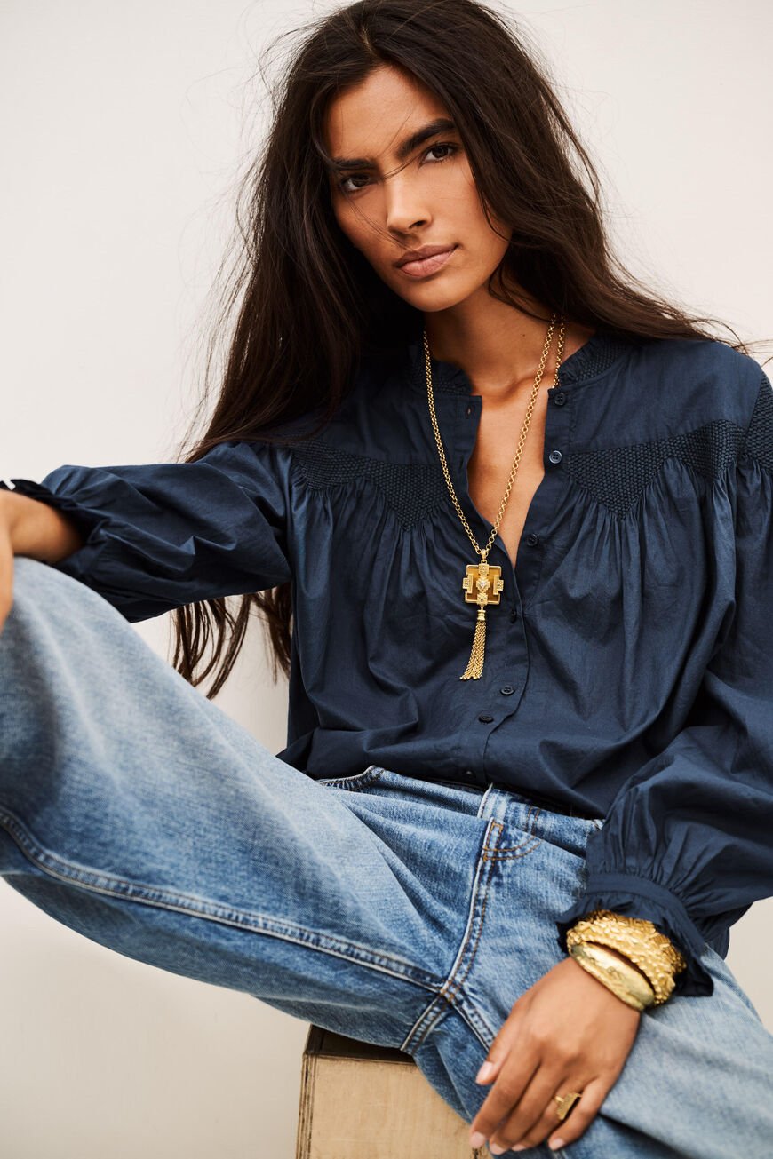 Ba&sh tonia shirt blue