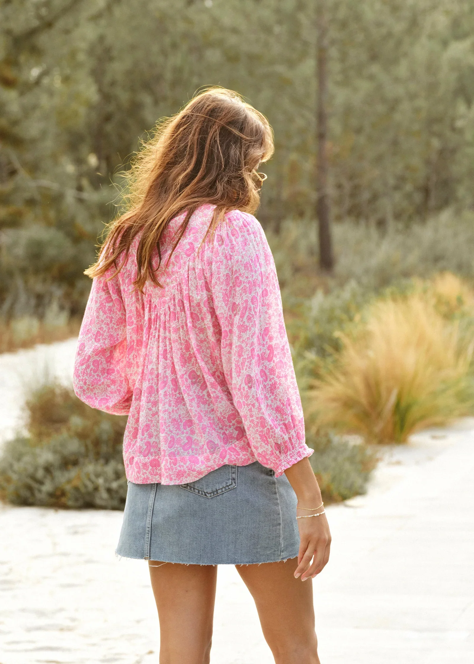 M.A.B.E Apparel esti long sleeve blouse pink