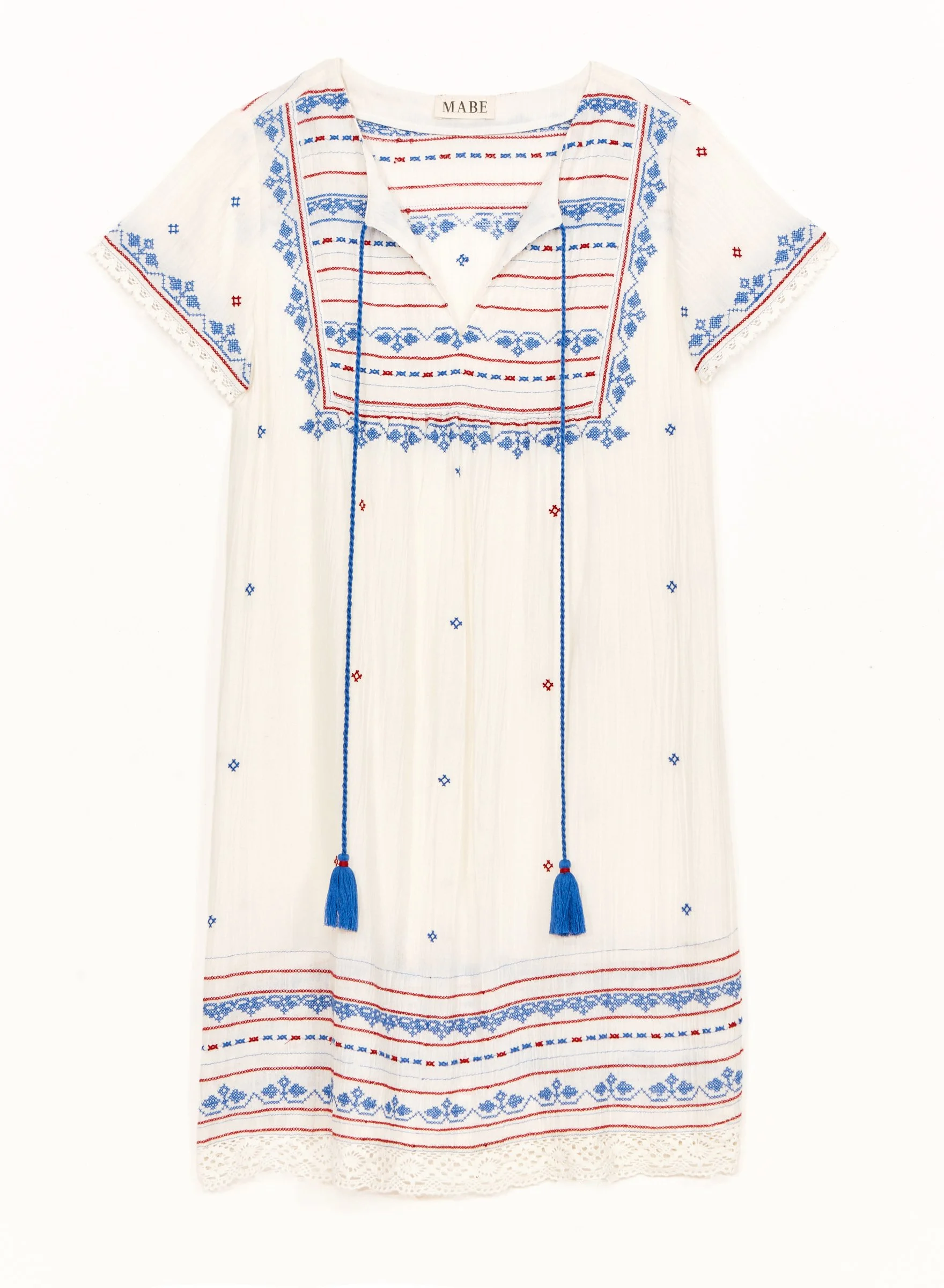 M.A.B.E Apparel elsa embroidered mini dress