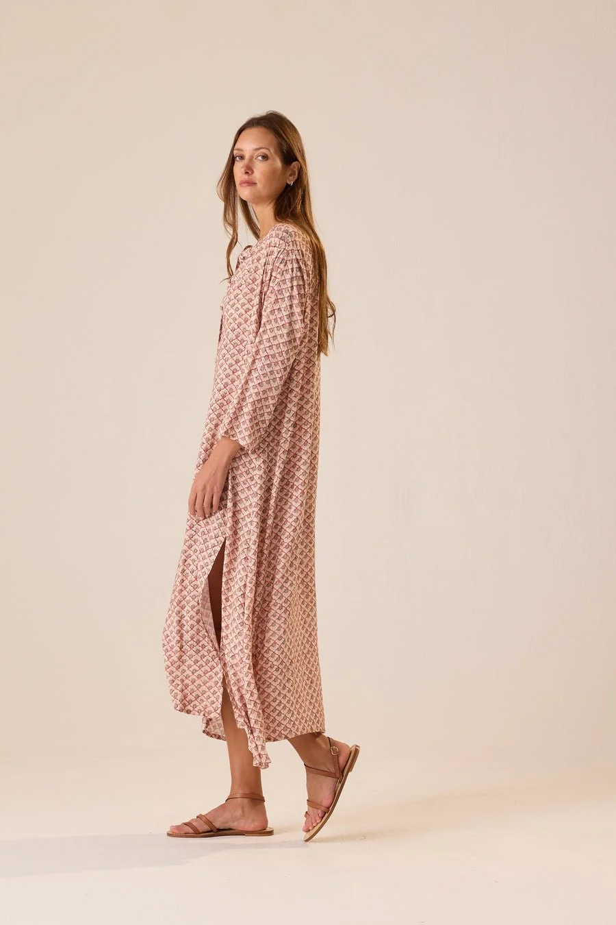 Natalie Martin Collection Isobel dress scallop blush