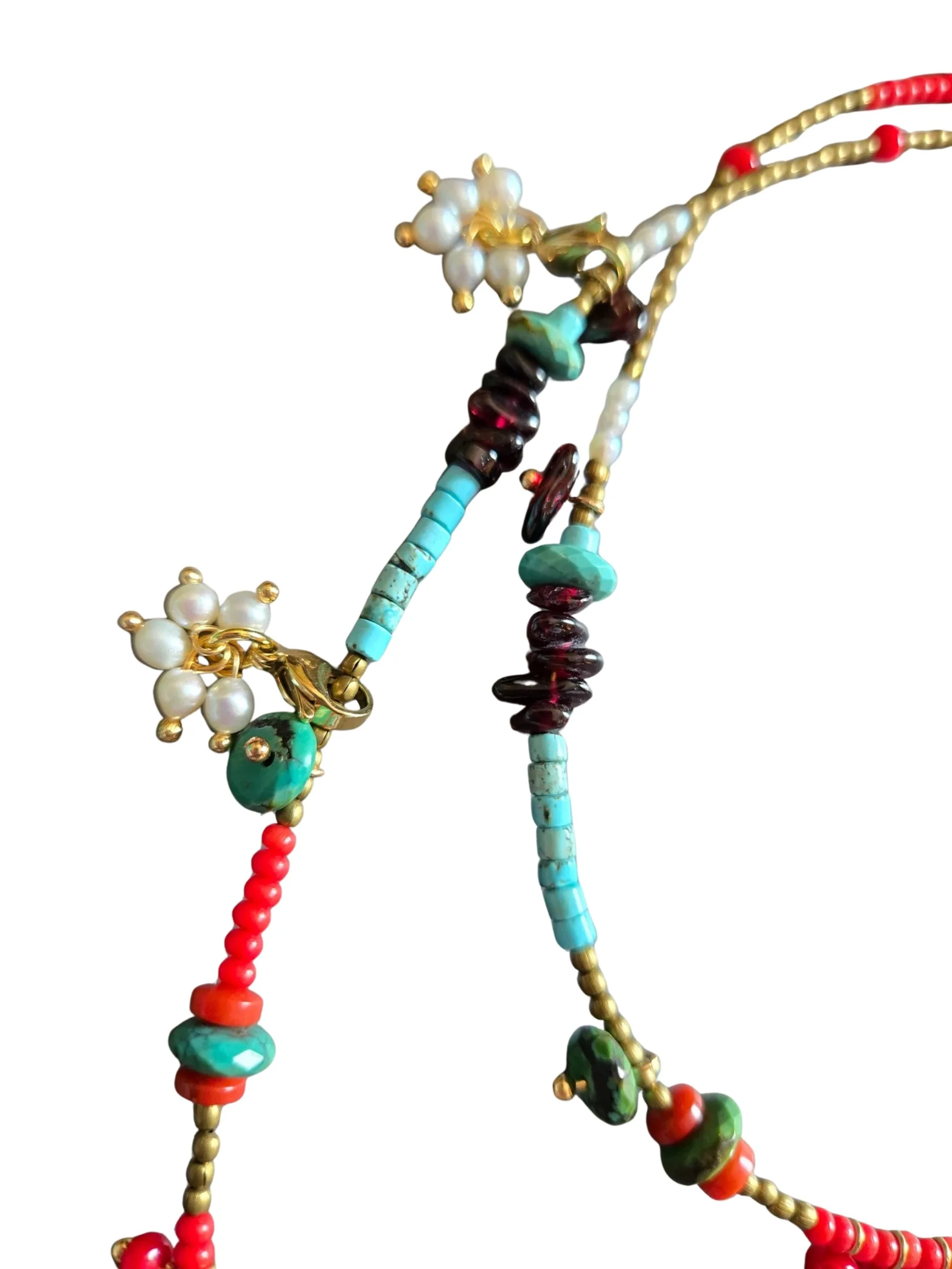 Meredith Waterstraat coral necklace detail