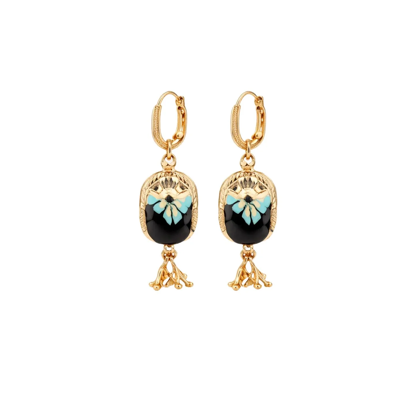 Gas Bijoux Scaramouche Enamel Earrings blue