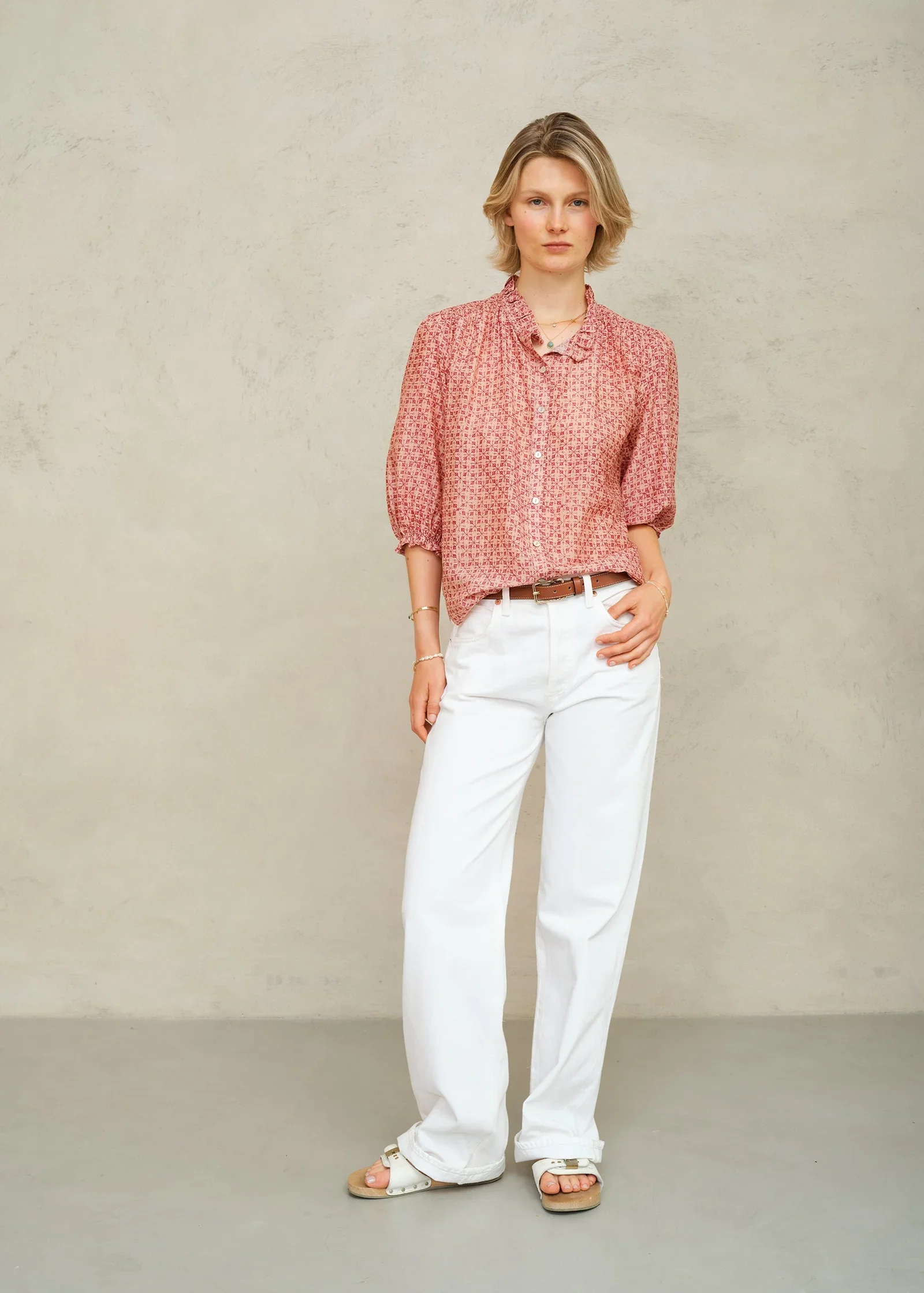 M.A.B.E Apparel cassia blouse pink