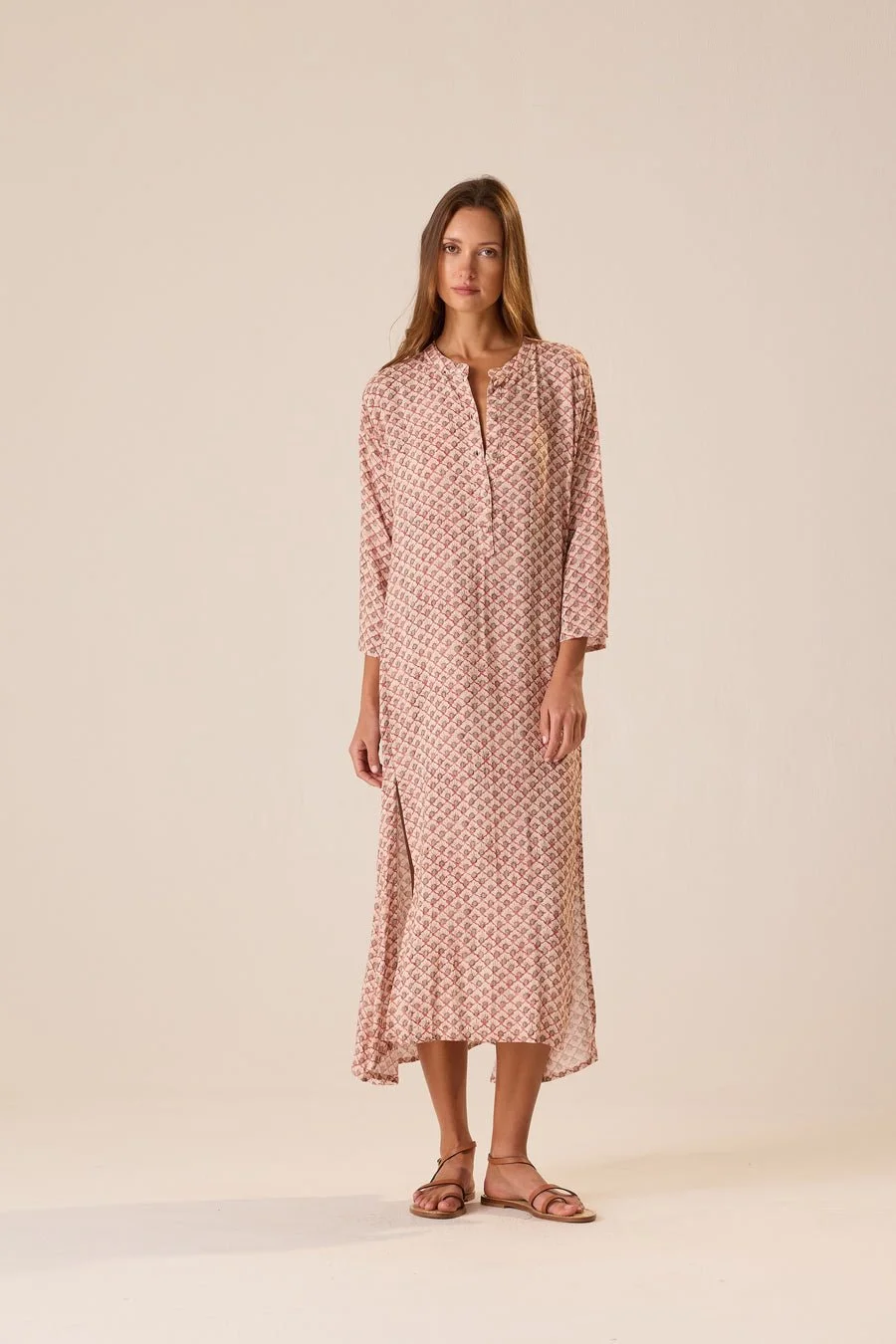 Natalie Martin Collection Isobel dress scallop blush