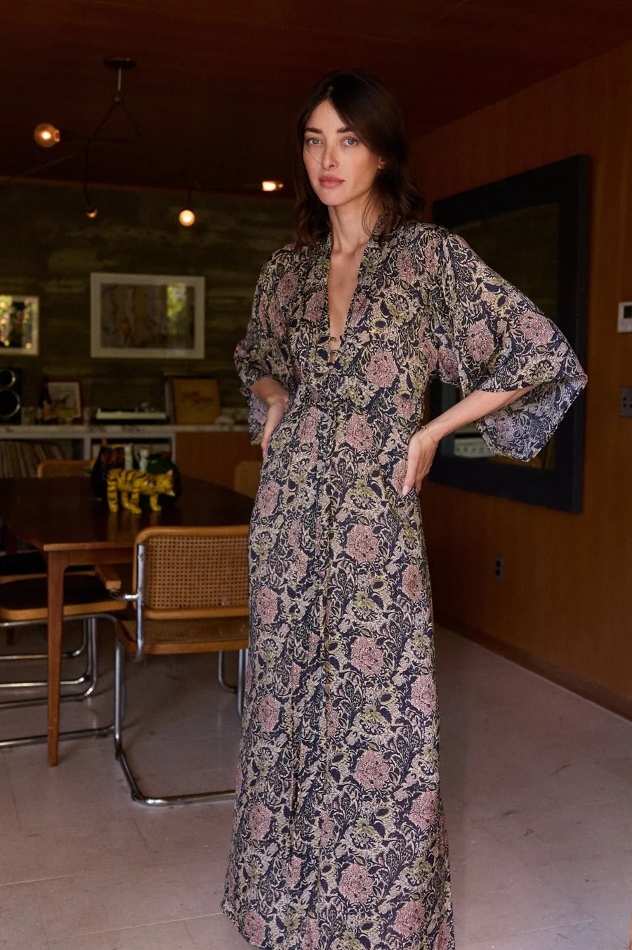 Natalie Martin Collection Sarah Dress floral dress on model