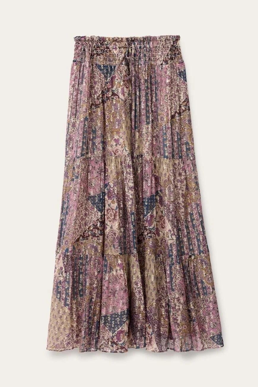 Ba&sh pitsy maxi skirt rose
