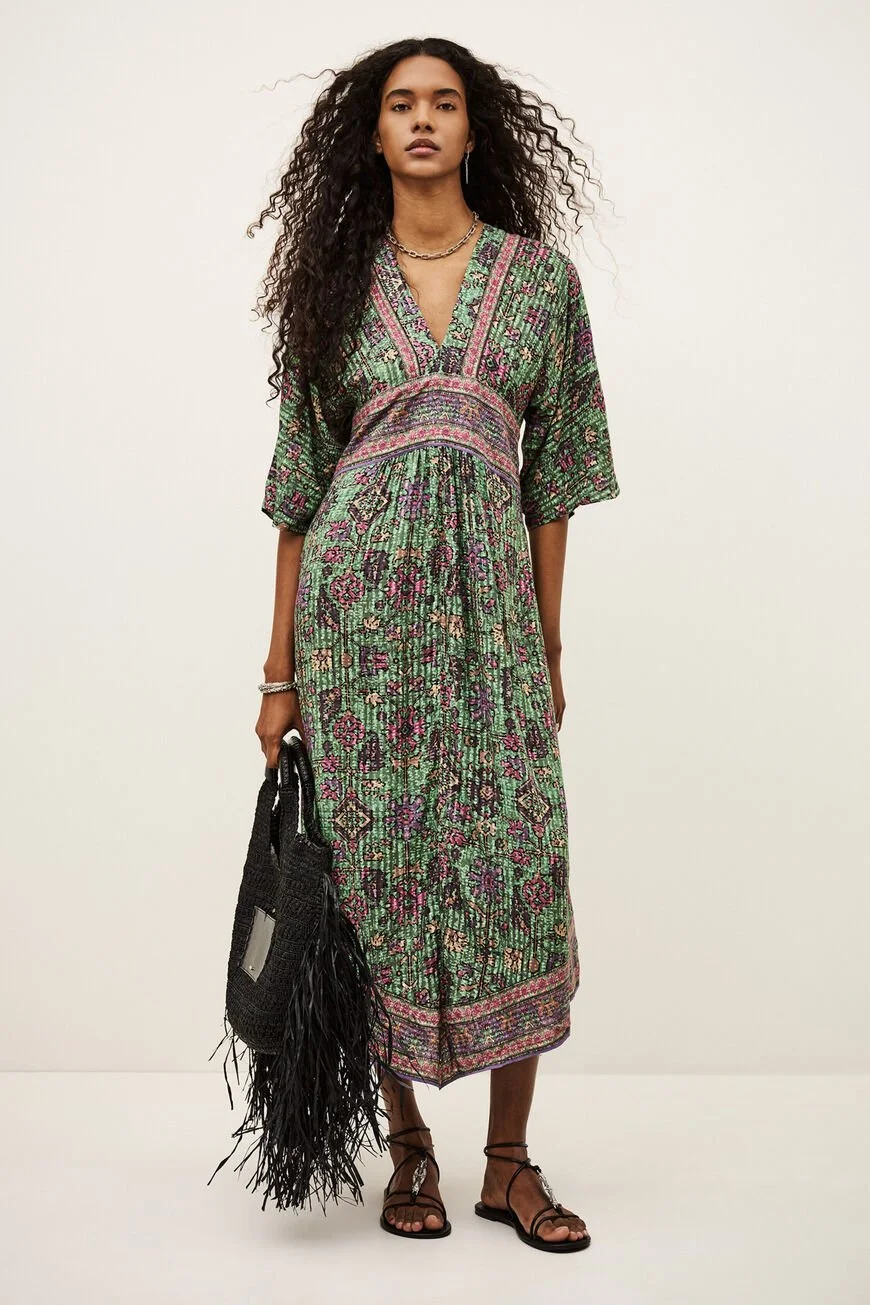 Ba&sh pipa dress green