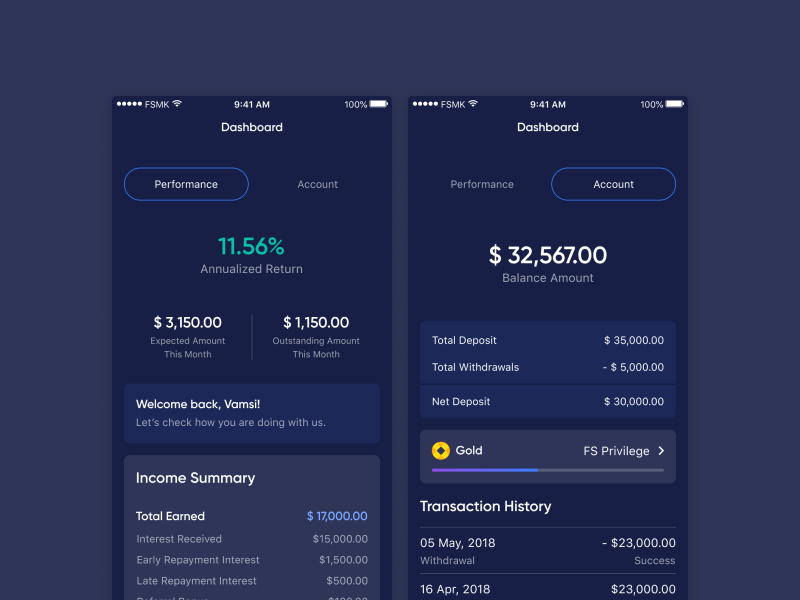 The new dashboard design