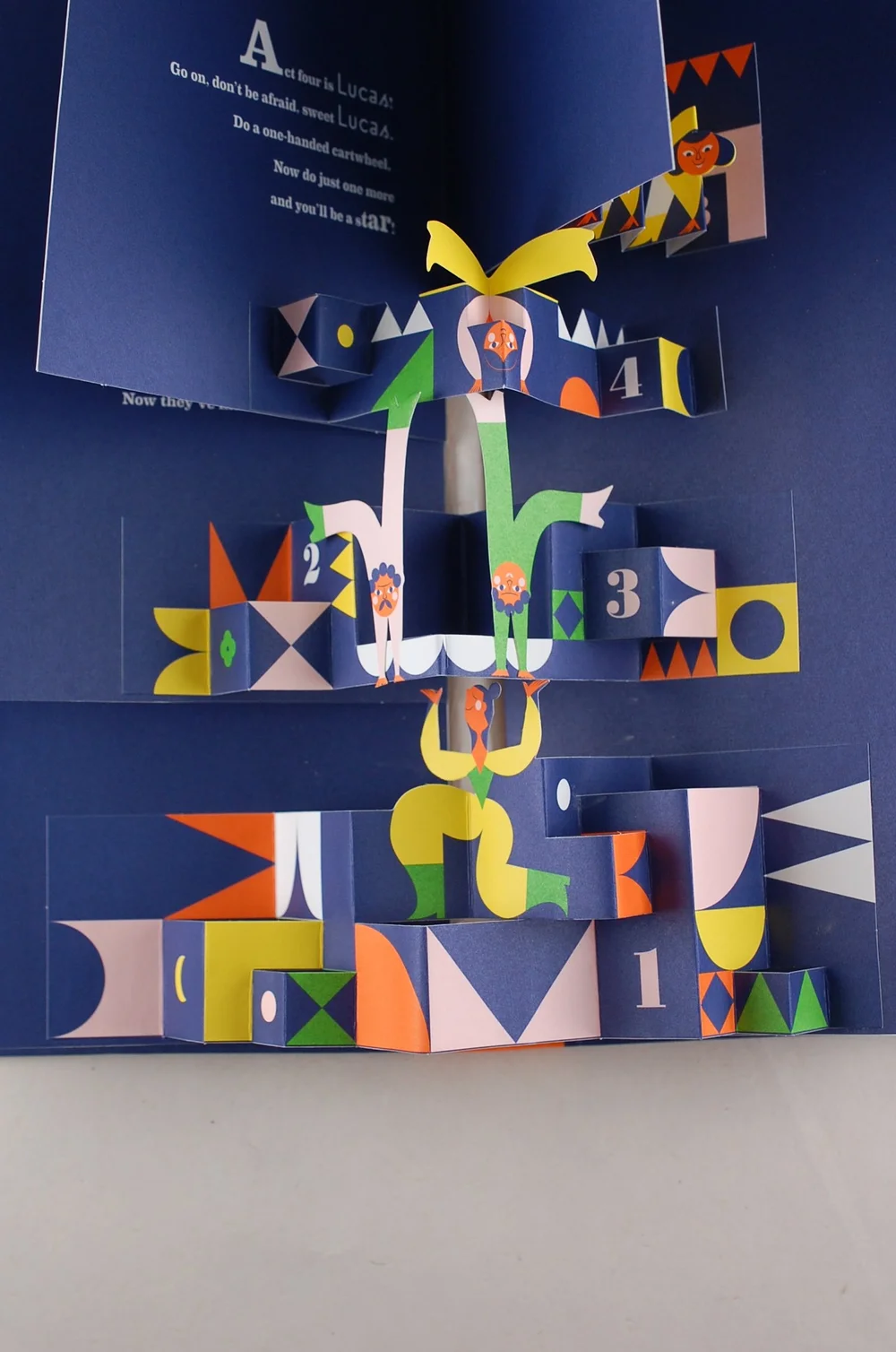 The Acrobat Family Pop-Up Book — rock paper scissors