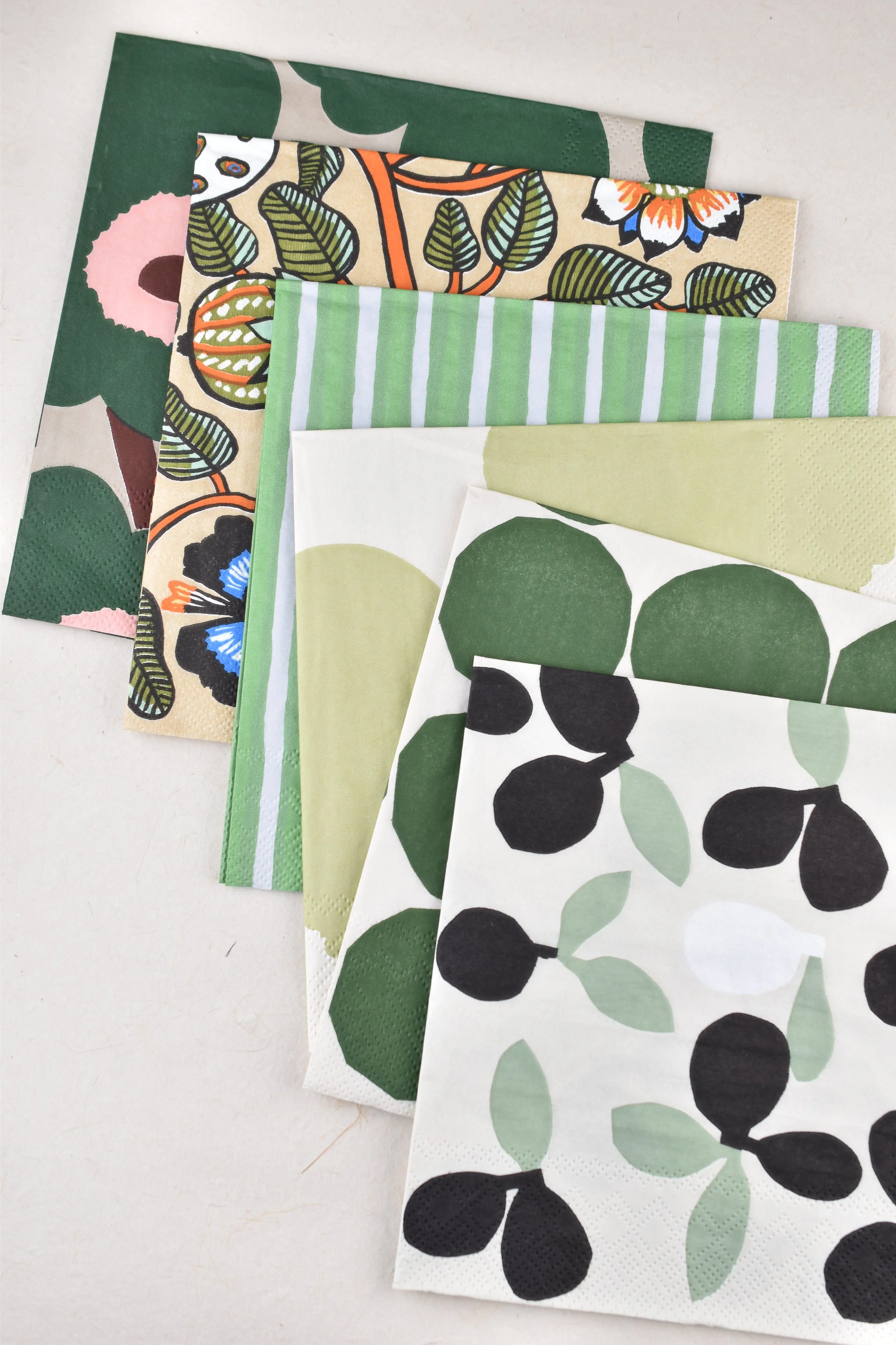 Paper Lunch Napkins - Greens