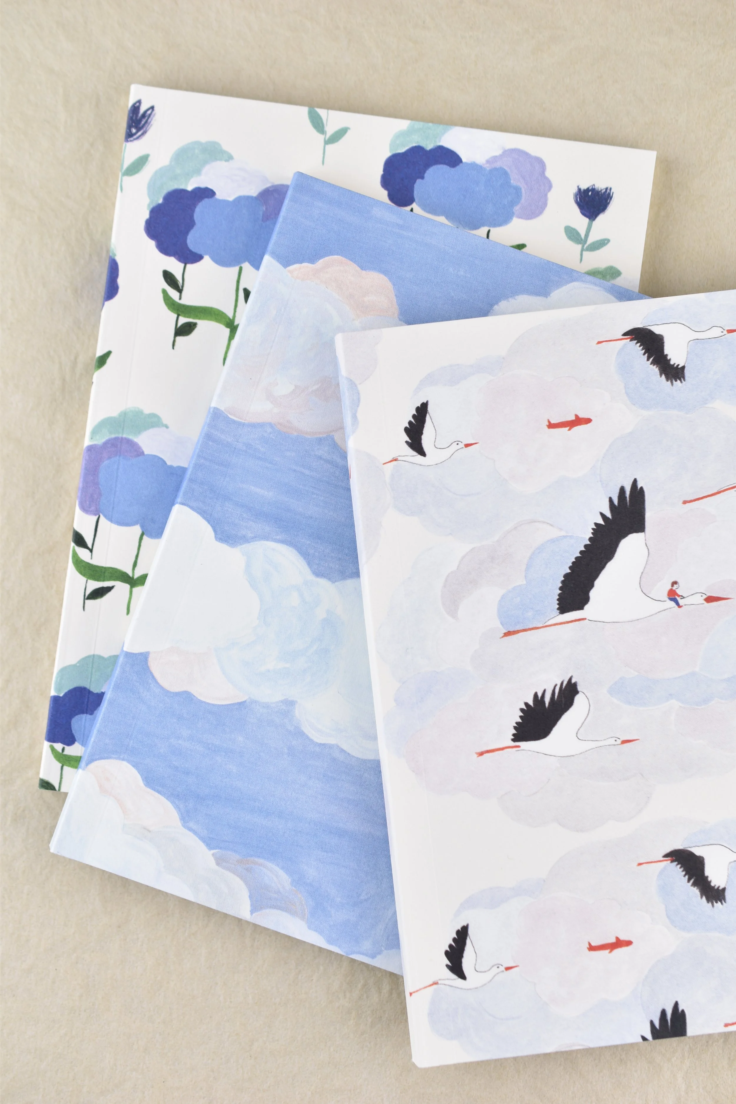 Lined Notebook Bundle - Blue Clouds