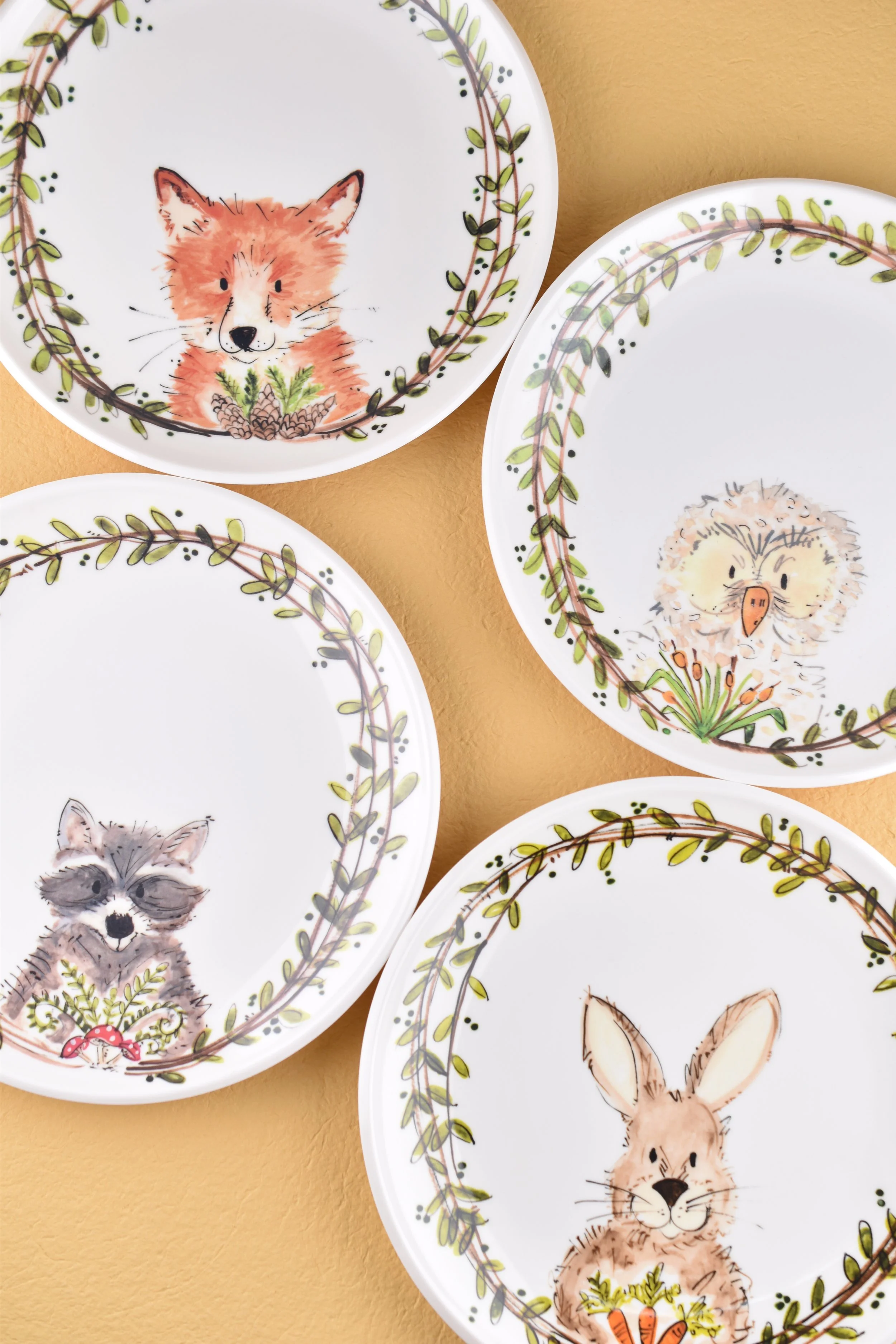 Woodland Creature Plates
