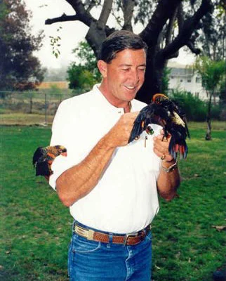 Hap with a couple of his birds