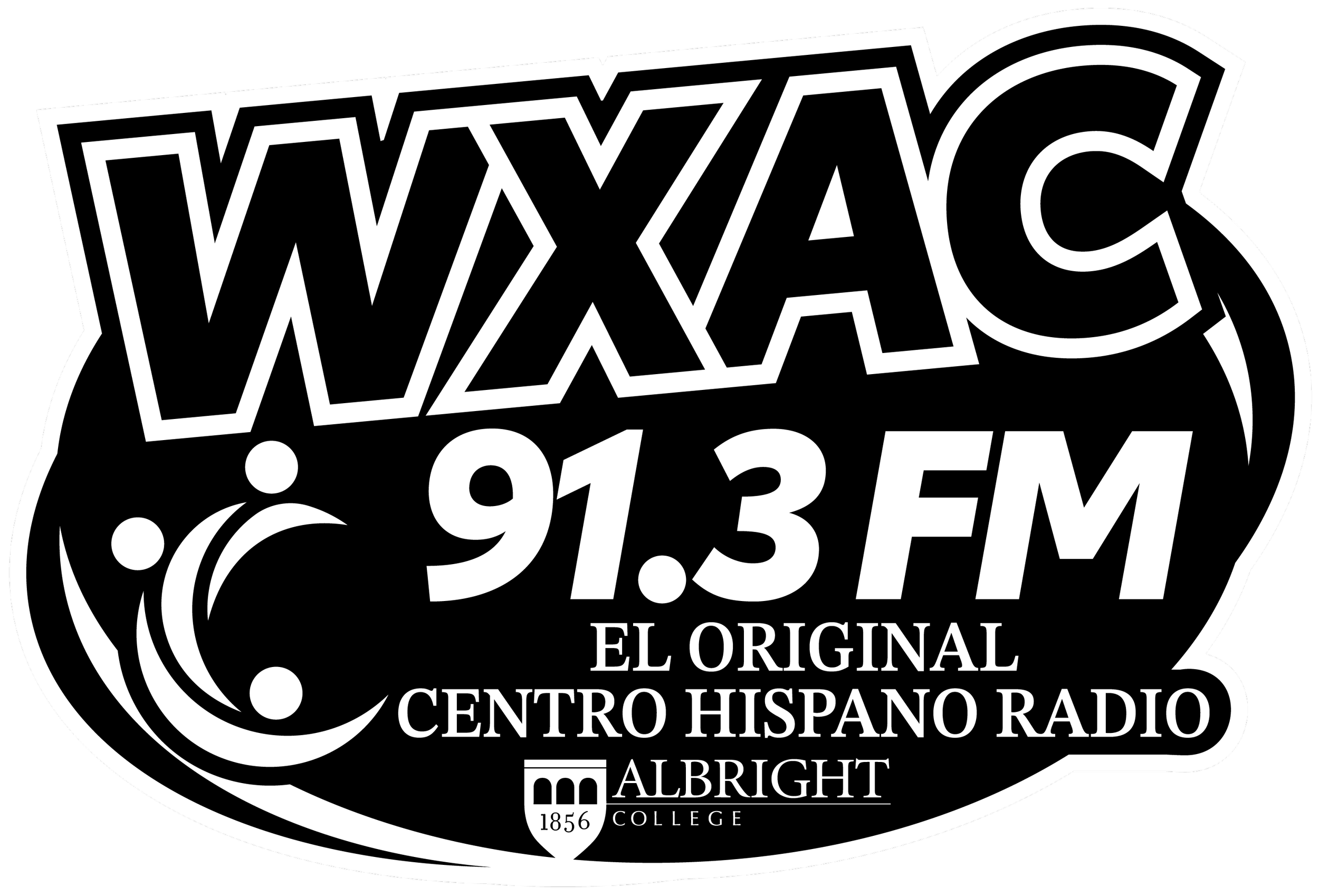 WXAC 91.3 Black Logo
