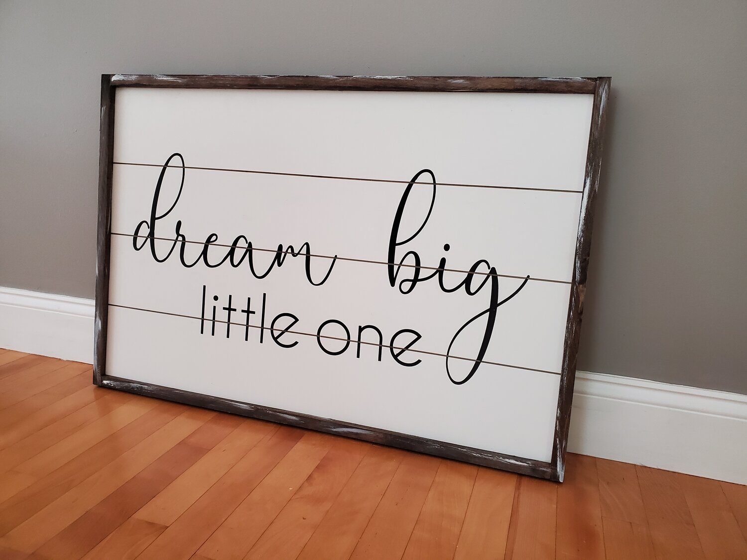 Dream Big Little One, 11x21 inch Wood Sign