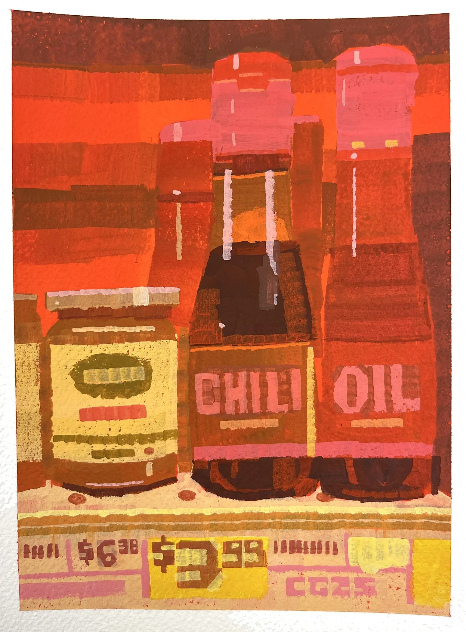 Chili Oil, 2025, gouache on paper