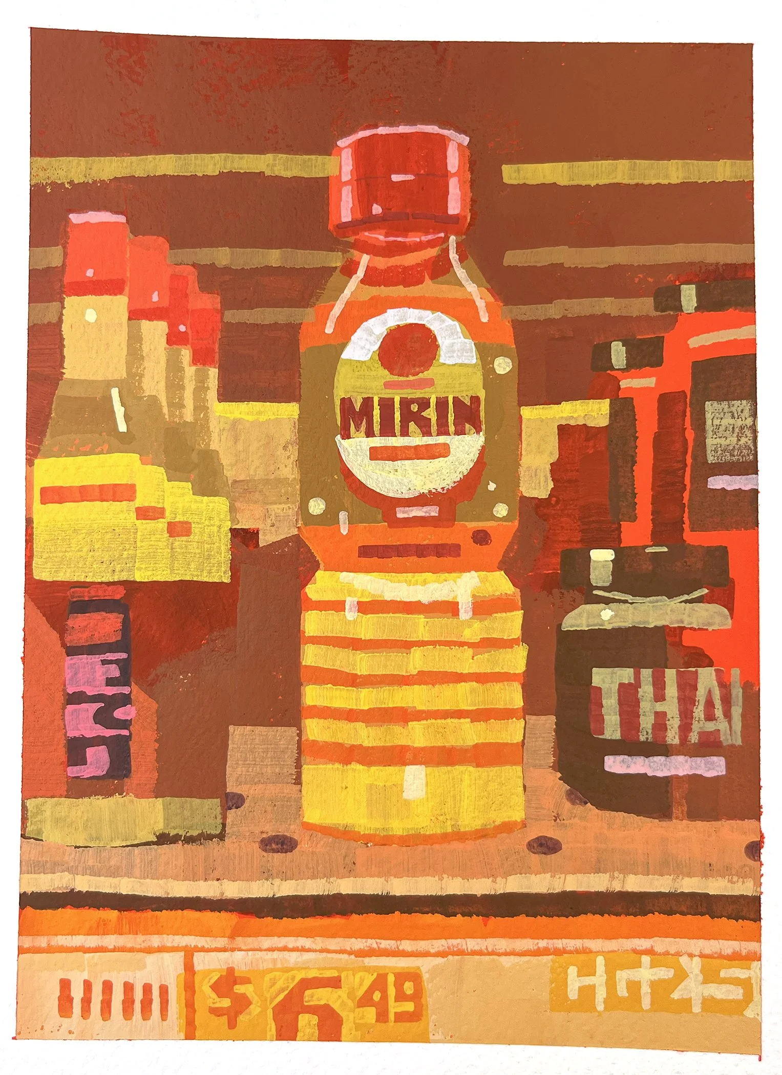 Mirin, 2025, gouache on paper