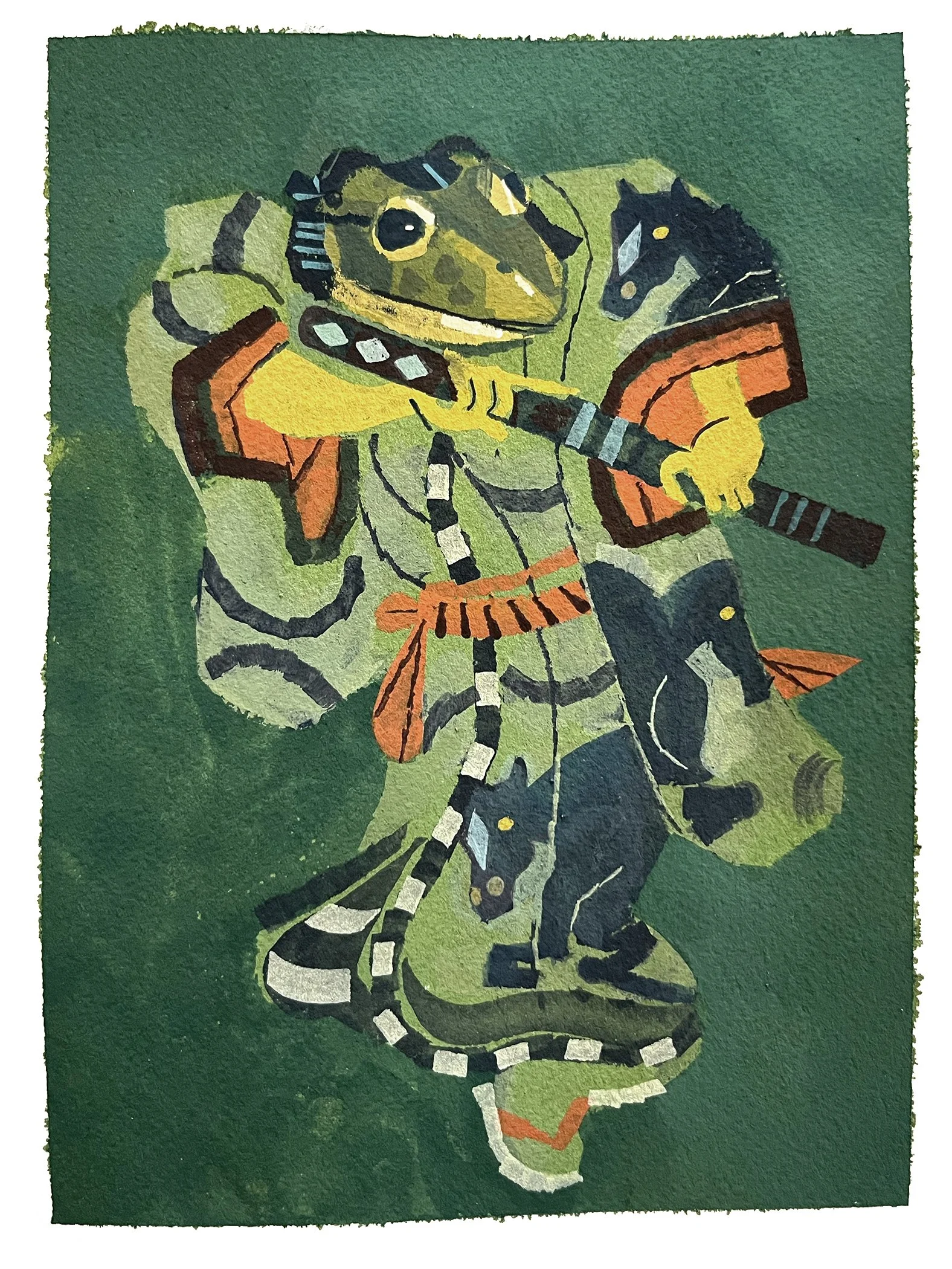 Osaka Assassin 4, 2026, gouache on paper