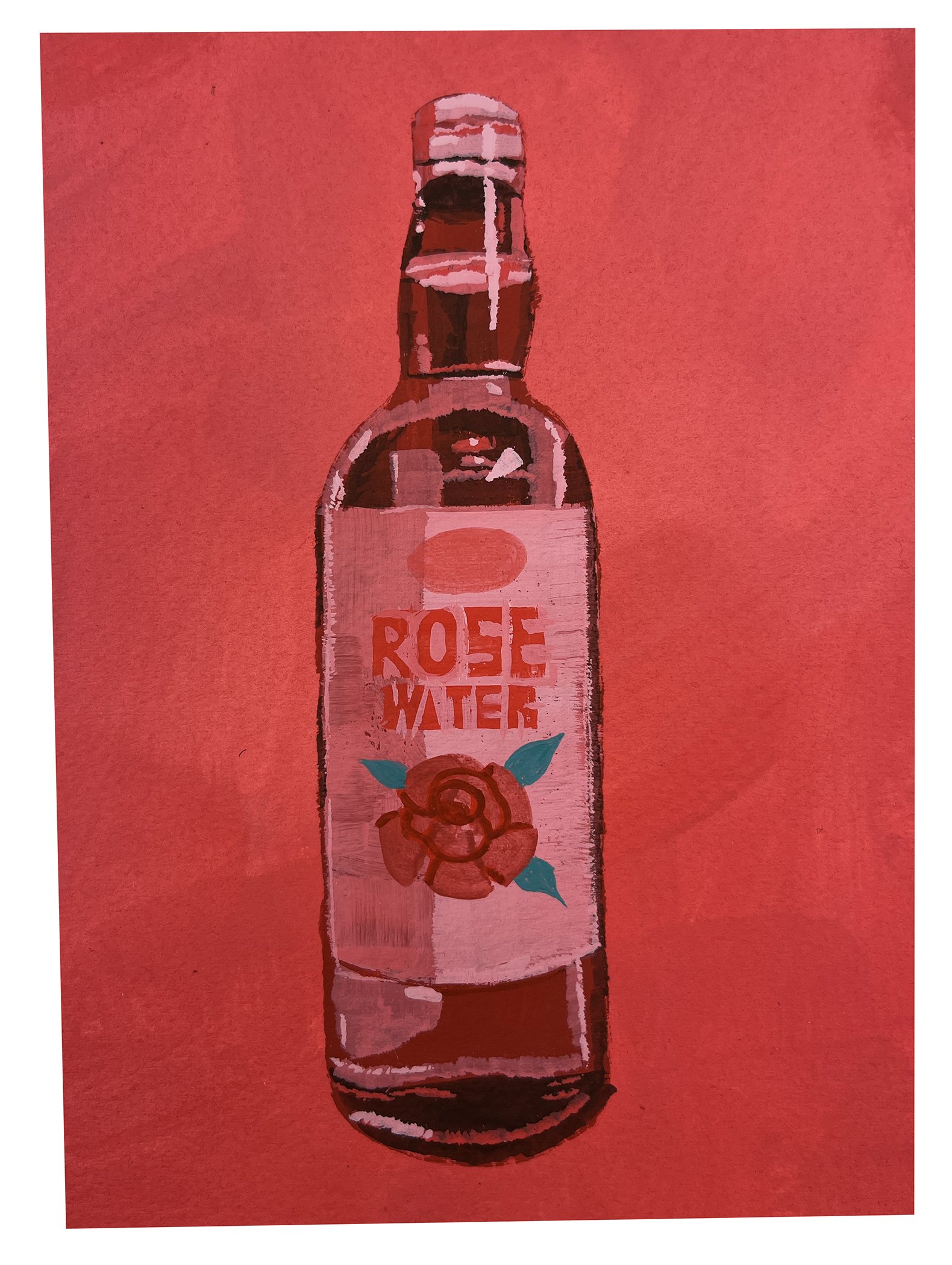 Rose Water, 2025, gouache on paper