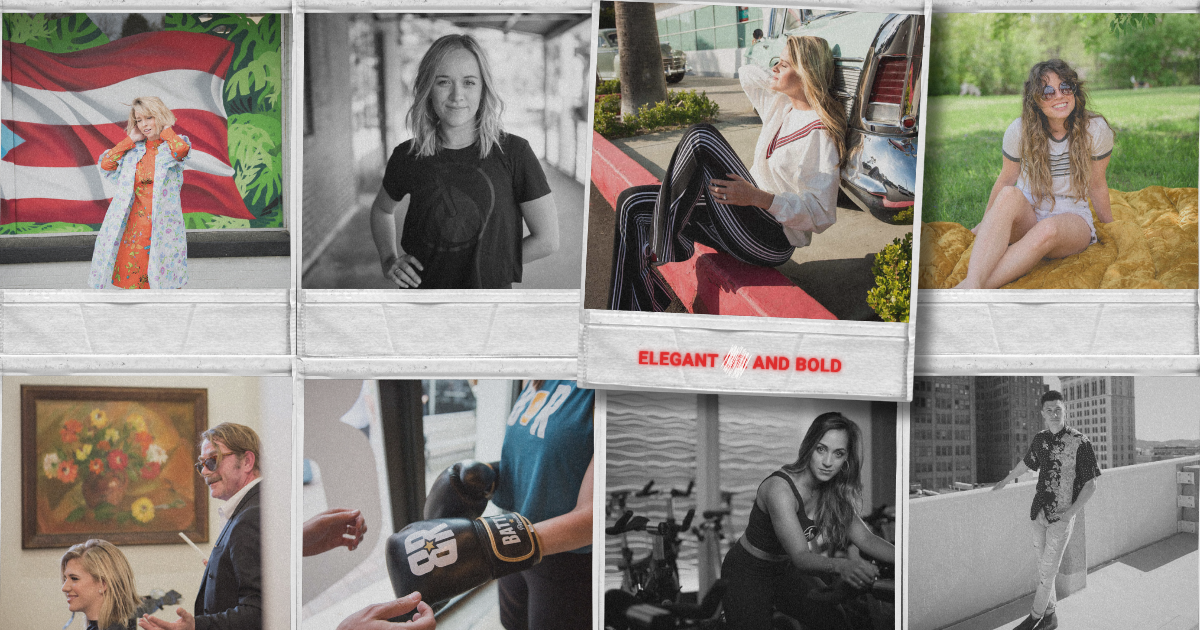 Collage of polaroid style photos of branding clients in pell city alabama