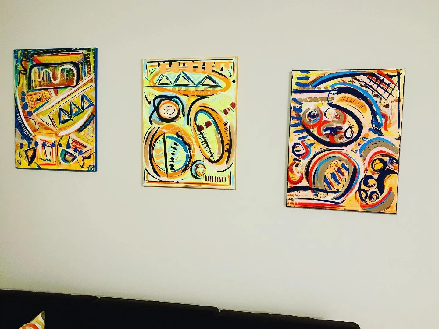 Hey guys! It&rsquo;s been a while, but I have some new pieces to share. These measure 16&rdquo;x20&rdquo;x.5&rdquo; each. I tried a new color and I just love how the chartreuse turned out with this color pattern. It really brings the room together. W