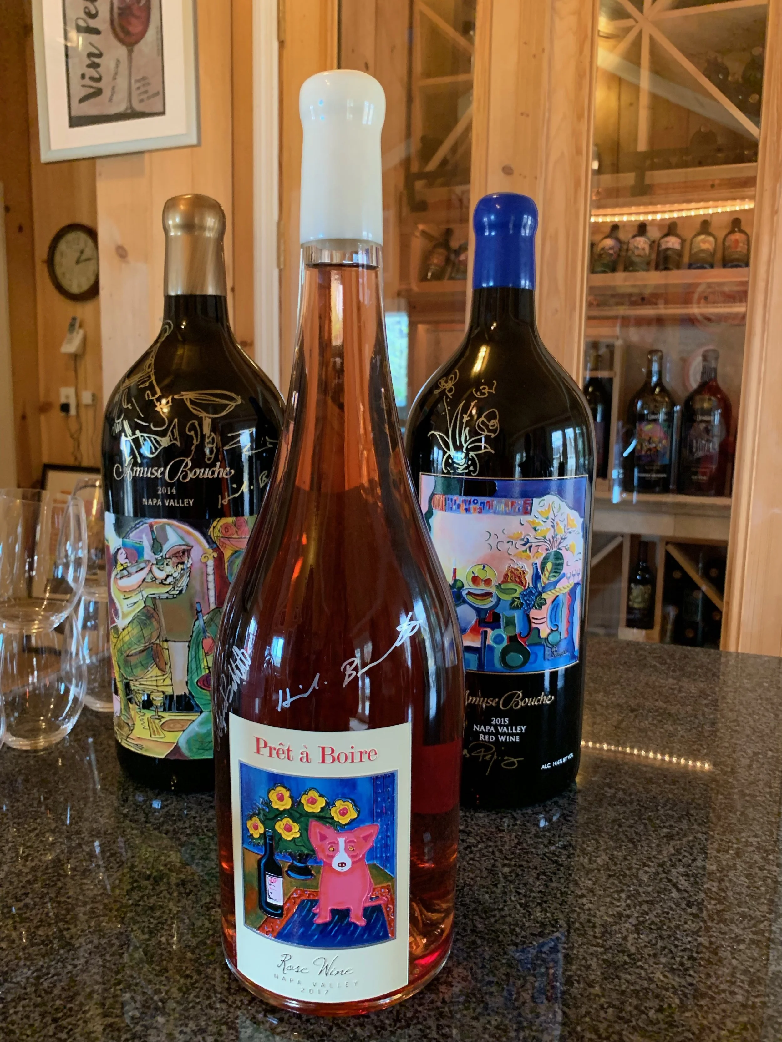 Baby goats, original art and 96 point wines at Amuse Bouche