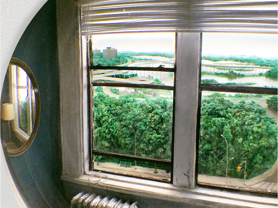 Detail: Window with View of the Brooklyn-Queens Expressway and the Gowanus Heights, 2018