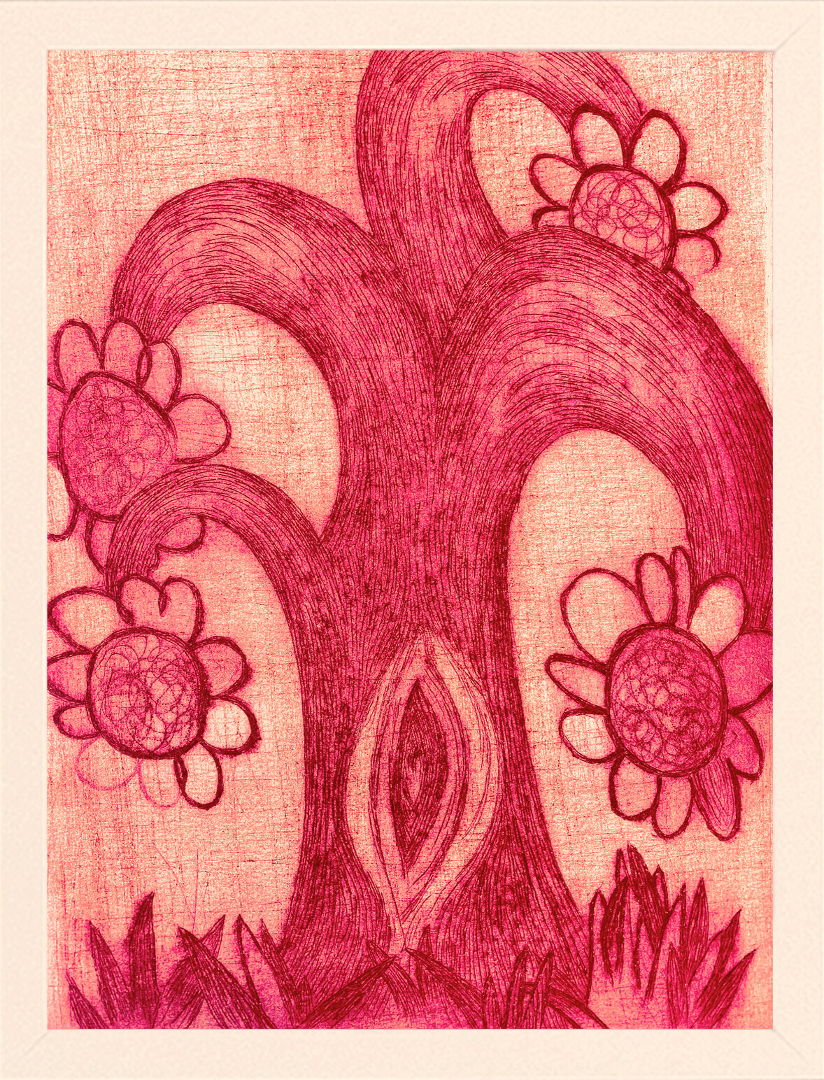 Puff Flowers with Vagina (Pink Nightfall), 2019