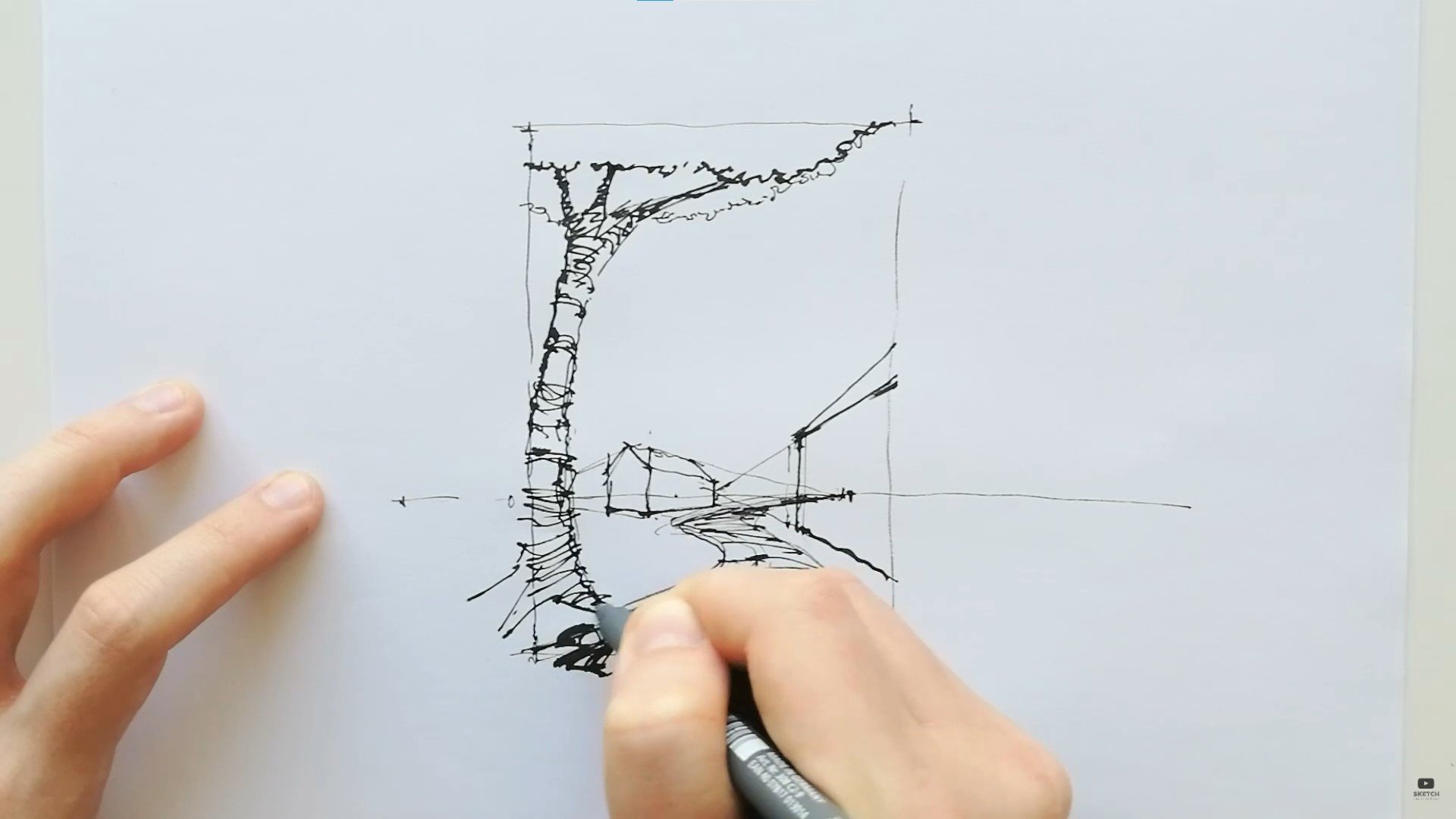 How to Draw Multi-Point Perspective Sketch with Color Markers — Sketch Like  an Architect