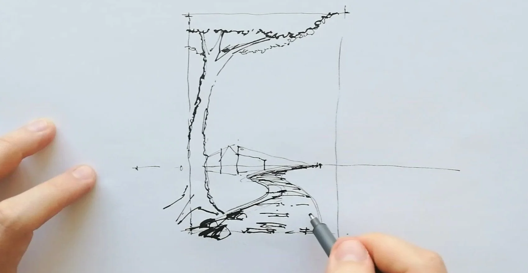 How to Draw Multi-Point Perspective Sketch with Color Markers — Sketch ...