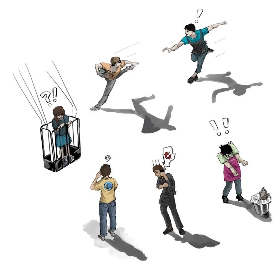 From amusement park ride malfunctions to dealing with customer theft: the workplace mishaps and misadventures of CGS students and faculty 