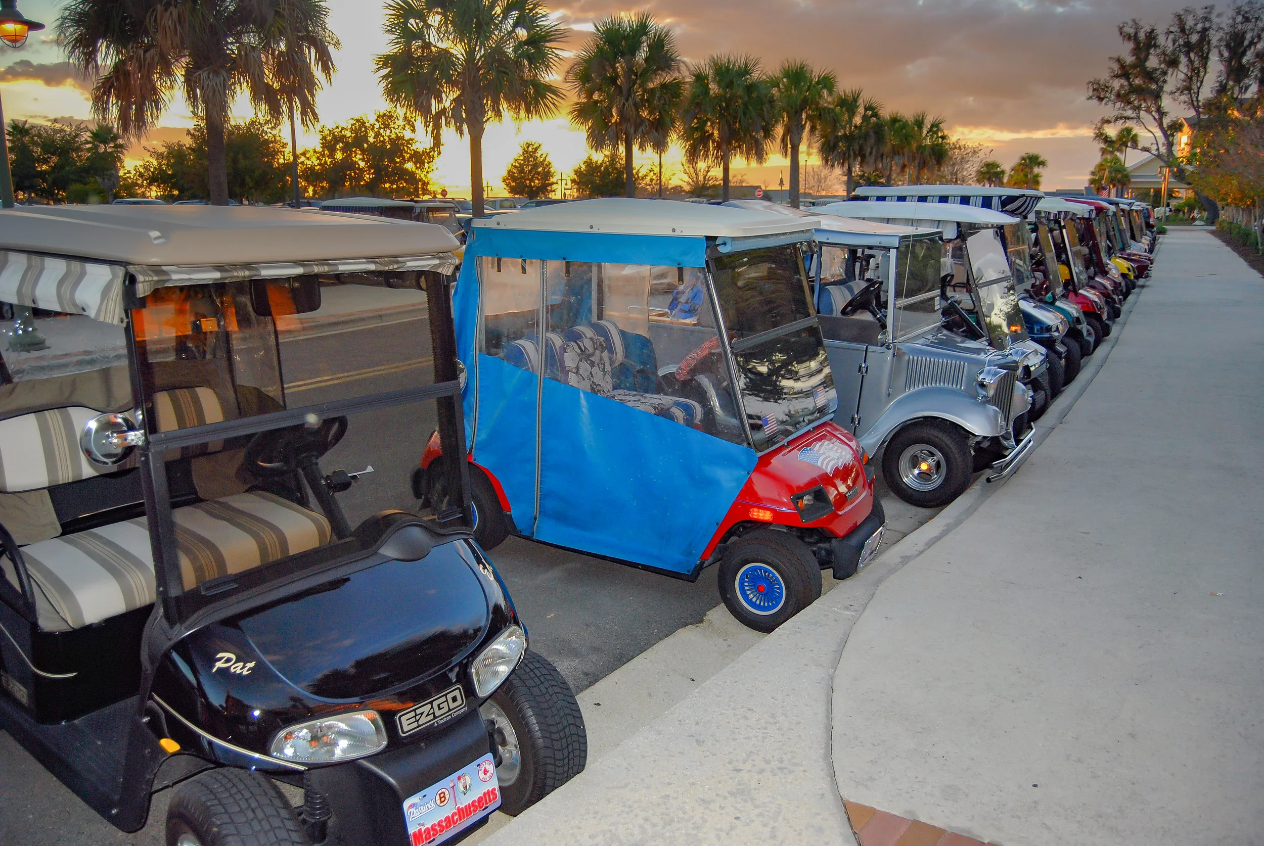 The Villages-Florida-golf carts-sunset-palm trees.jpg