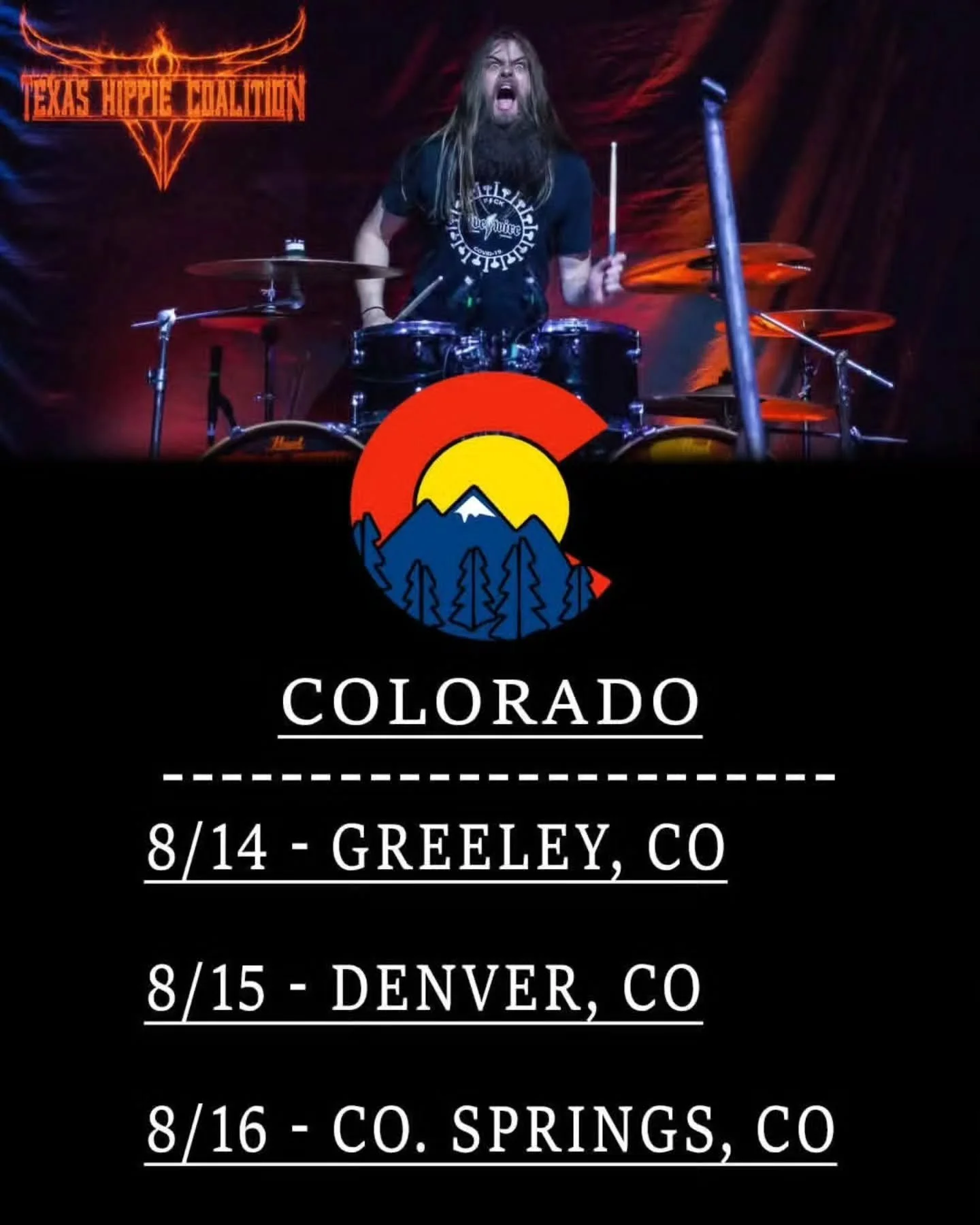 COLORADO

Who's coming to these shows in the Mile High State?

8/14 - @moxitheater - 𝙂𝙧𝙚𝙚𝙡𝙚𝙮, 𝘾𝙊 
8/15 - @thefederaltheatre - 𝘿𝙚𝙣𝙫𝙚𝙧, 𝘾𝙊 
8/16 - @sunshine.studios.live - 𝘾𝙤𝙡𝙤𝙧𝙖𝙙𝙤 𝙎𝙥𝙧𝙞𝙣𝙜𝙨, 𝘾𝙊 

Tickets+Vip: www.thcoff